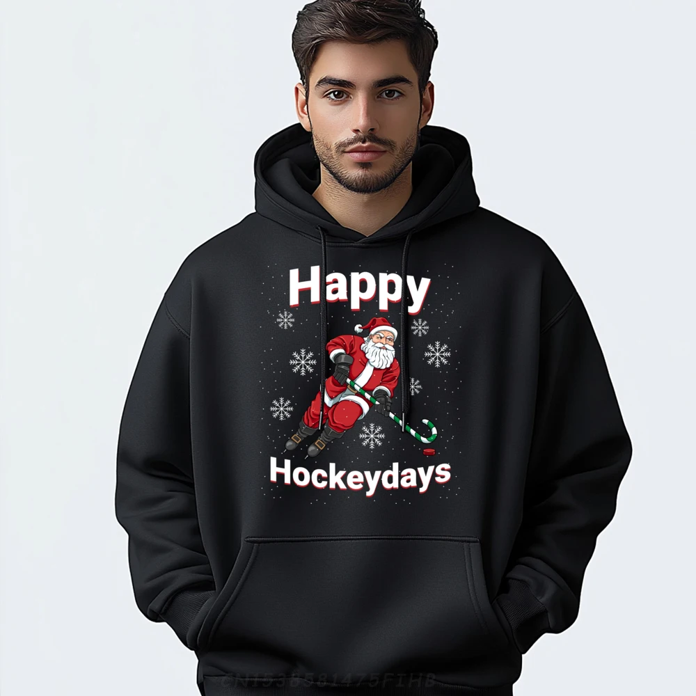 

Funny Santa Claus Ice Hockey Happy Hockeydays Christmas Xs Graphic Pullover Hoodies Luxury Brand Cinco De Mayo