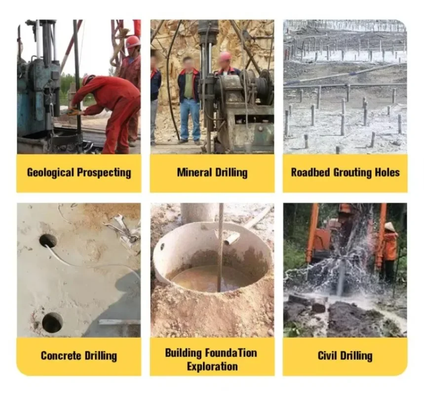 آلة الحفر الأساسية الجديدة المحمولة الهيدروليكية لاستكشاف التعدين الجيولوجية لحفر آبار المياه #6