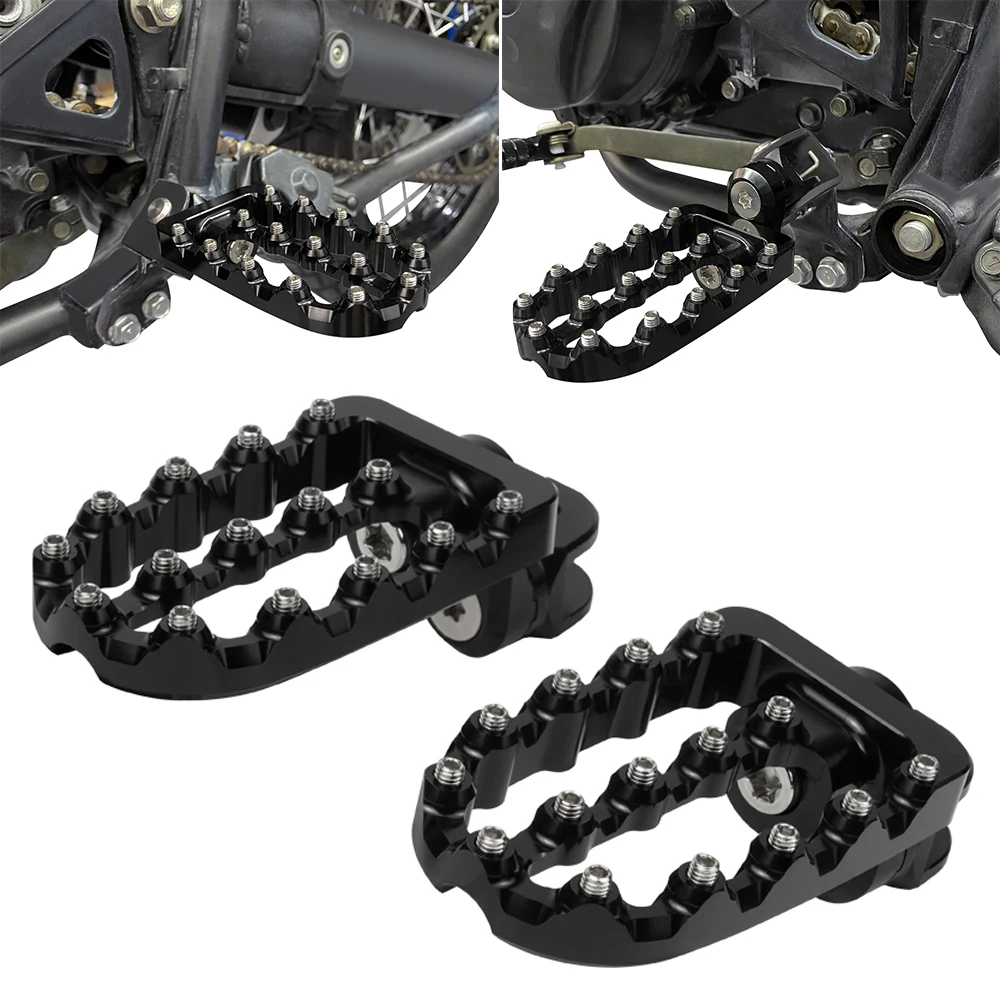 Motorcycle 360° Adjustable Wide Footrests Footpeg for Kawasaki KLR650 1987-2018 2017 2016 2015 KLR 650 Footrest Foot Peg Pedals