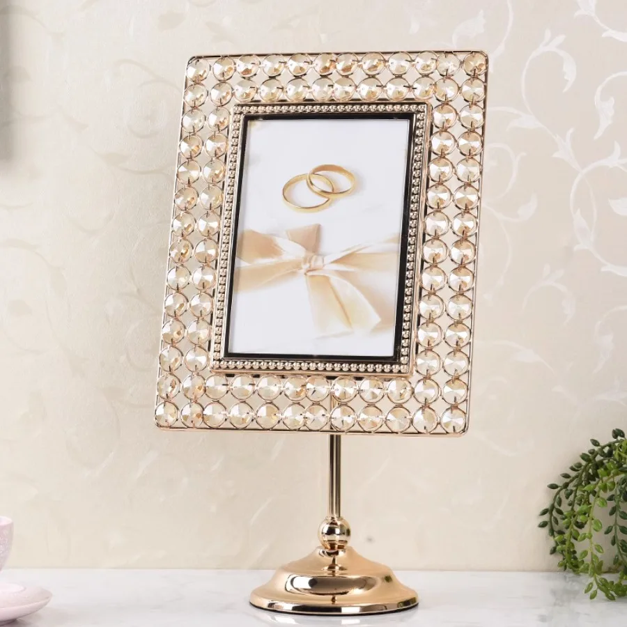 

Decoration Photo Frame Rectangle Metal Holder Offic Etable Photo Frame Ornament Exclusive Wedding Unique Marco Fotos Home Decor