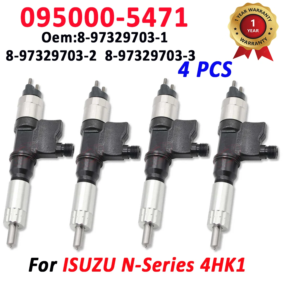 New 095000-5471 Common Rail Injector 095000-5470 095000-5472 Diesel Injector 8-97329703-0 for Isuzu N-Series 4HK1 5.2L 6HK1