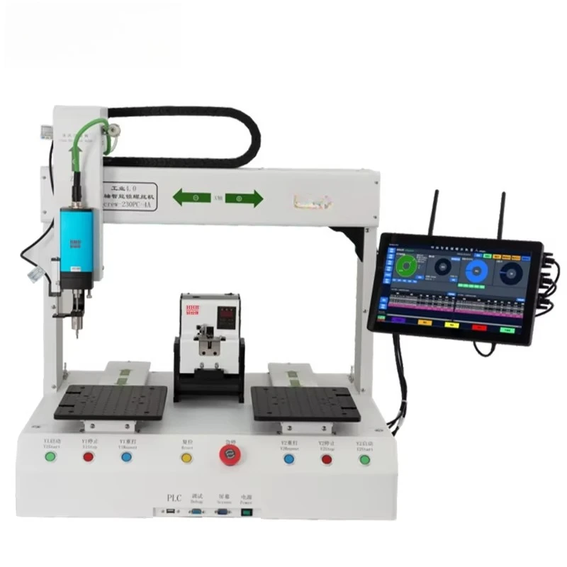Industrial Electric Desktop Type 4-Axis Automatic Screw Driving Machine with Brushless Motor and USB Communication