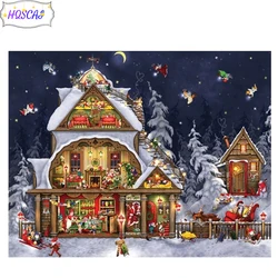 DIY 5D Snow scene, Christmas decoration gifts Diamond Painting Full Round Diamond Embroidery Cross Stitch Mosaic Home Decor