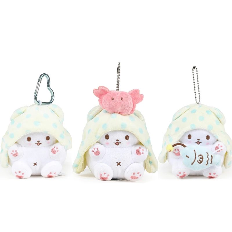 Anime Kawaii Sanrio Marumofubiyori Plush Doll Girls Bag Pendant Cute Cartoon Plush Keychain Decoration Plush Toy Gift