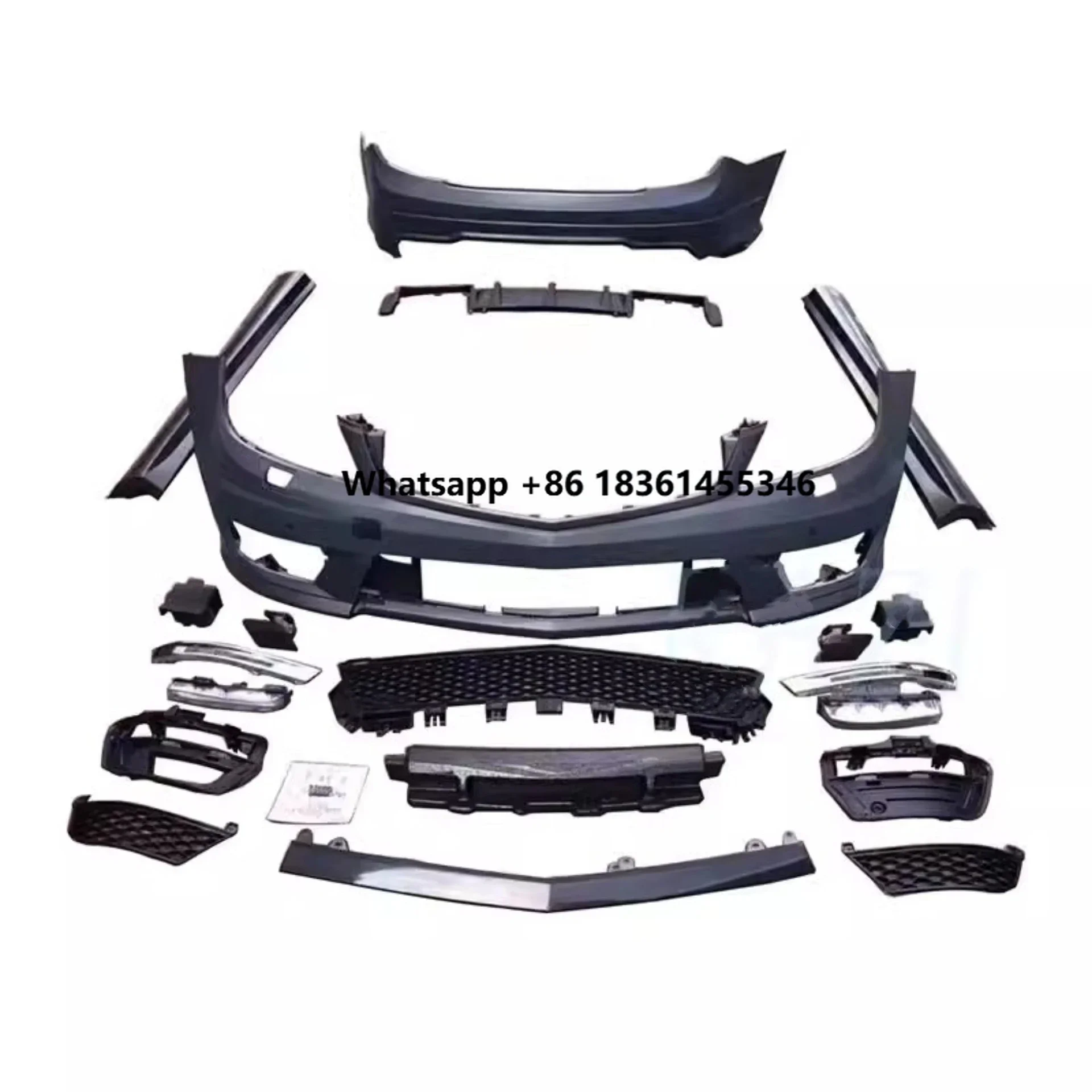 

For C Class W204 C180 C200 C260 C300 Convert C63 Body Kit Front Rear Bumper Assembly Side Skirt Grille
