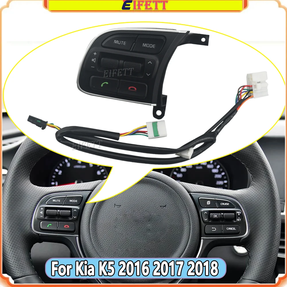 Auto Prime Quality  Steering Wheel Button For Kia k5 2016 2017 2018 Volume Telephone Music Adjust Control Switch With Backlight