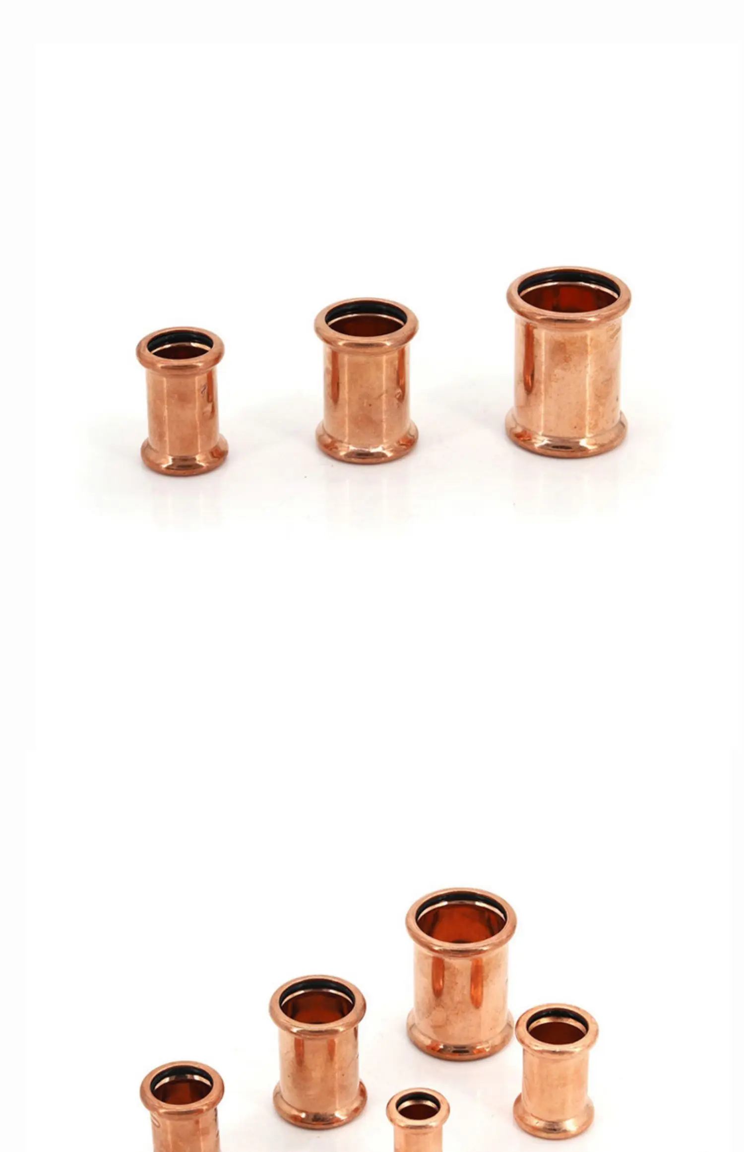 15-54mm Kupfer europäischer Standard Single-Clamp-Druckrohr verschraubungen direkt V-förmig gerade durch Wasser rohr verbindung – Detail 4