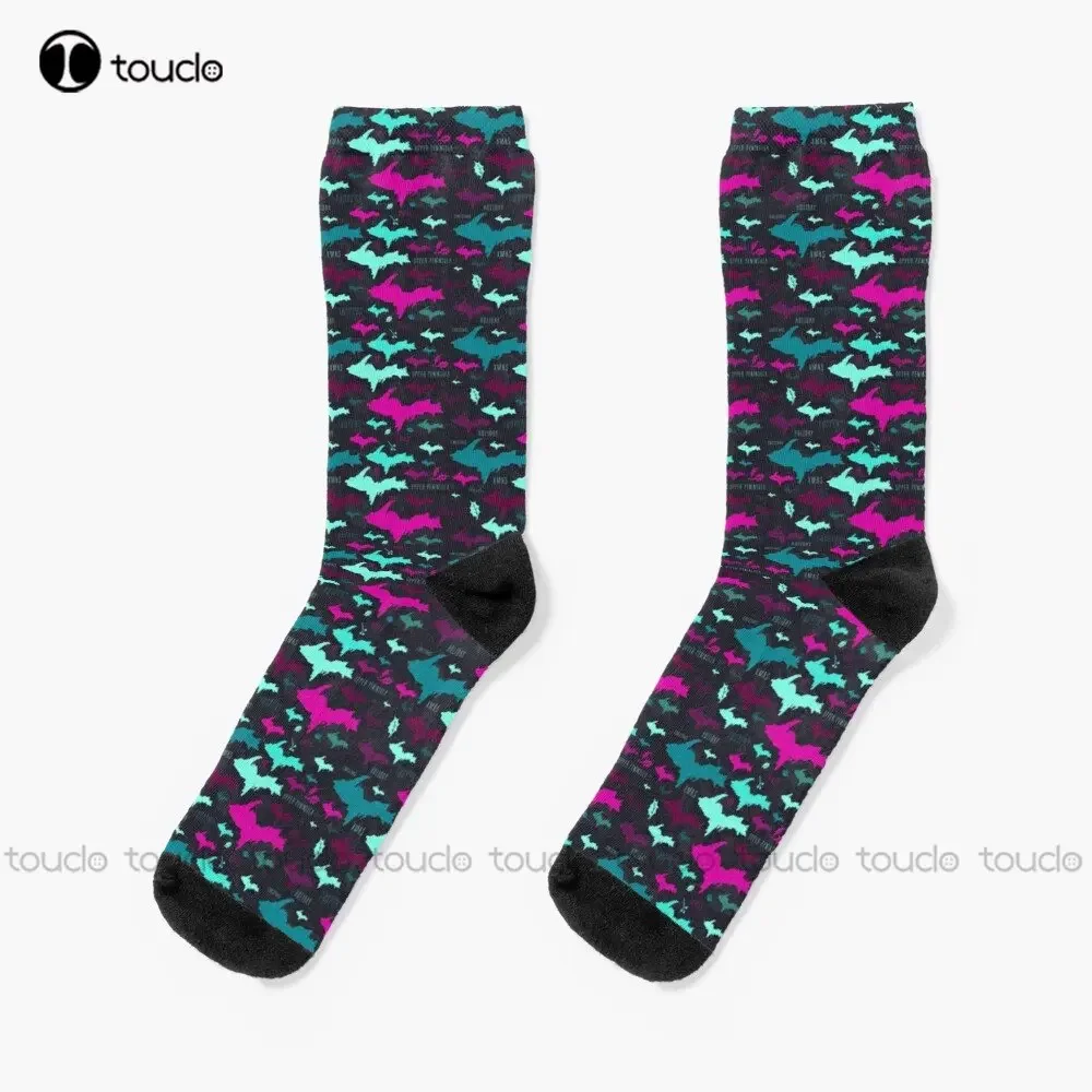 Yooper Christmas Socks Mens Colorful Socks Personalized Custom Unisex Adult Teen Youth Socks 360° Digital Print Custom Gift