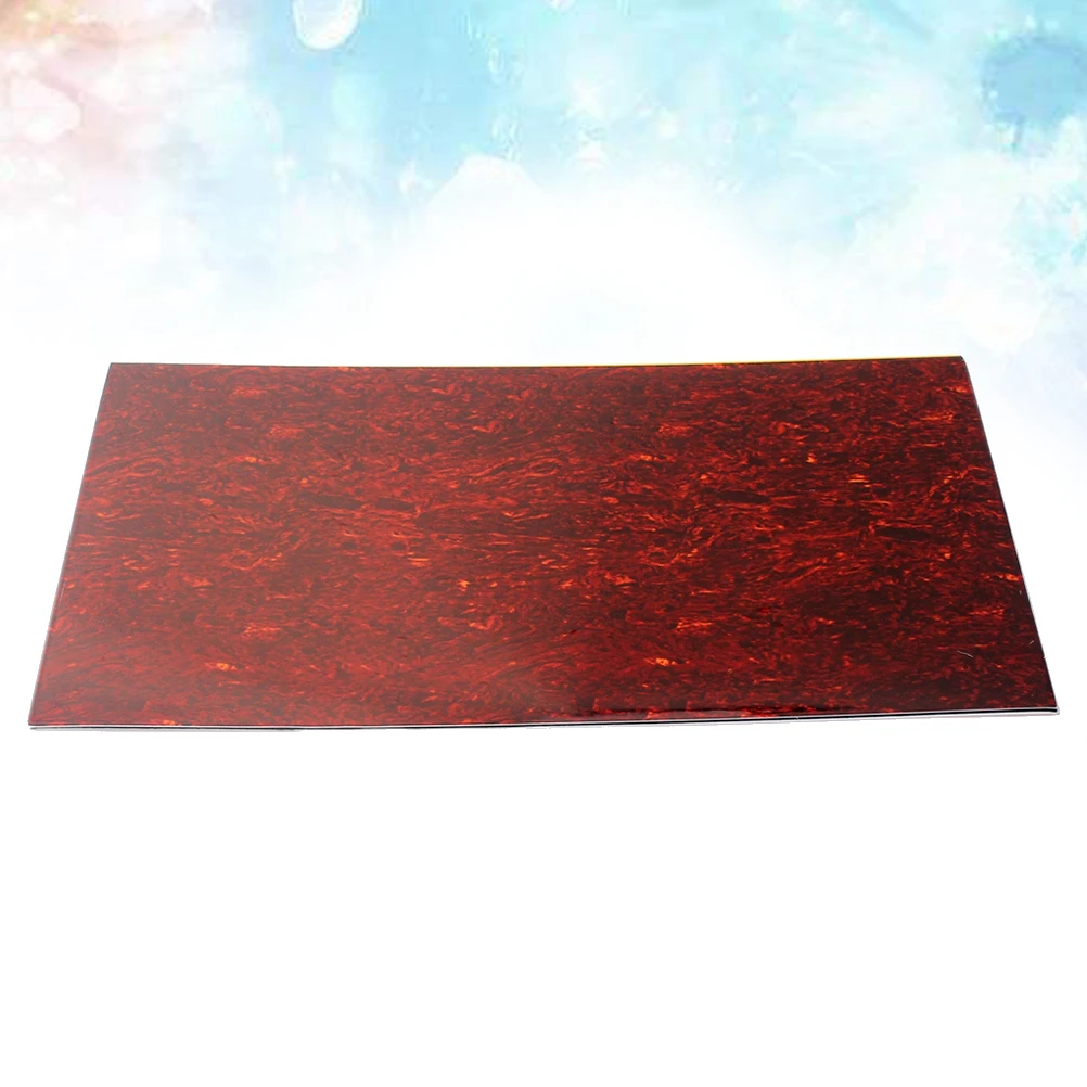 

Red Tortoise Shell Acoustic Guitar Pickguard Material Sheet Self-Adhesive Blank Plate Heat Resistant For DIY Custom Easy
