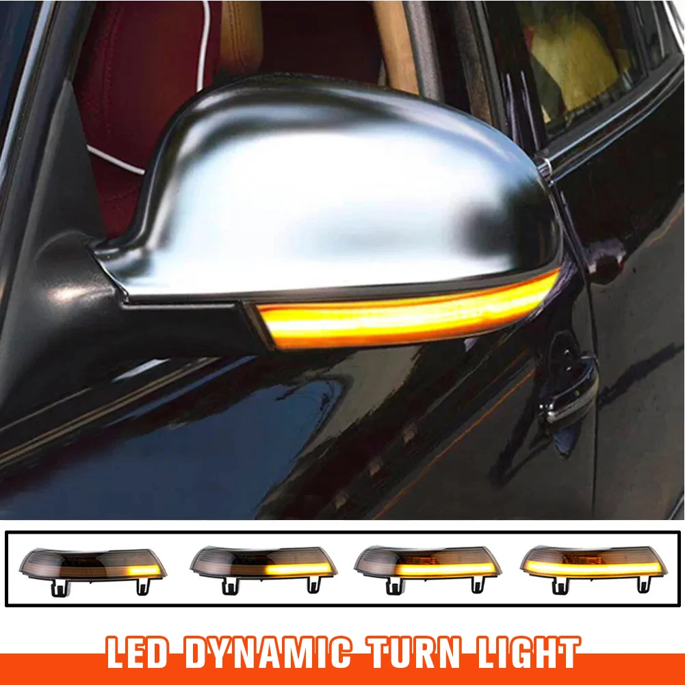 2Pcs LED Mirror Turn Signal Light Waterproof Side Mirror Indicator Lamp Exterior Mirror Turn Signal Lamp for Car Light Supplies