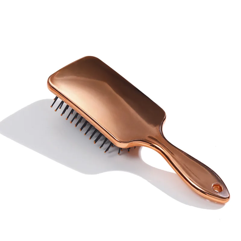 1pcs Electroplated rose gold square hair comb  Air Cushion Combs Women Scalp Massage Comb Hair Brush Hairdressing Tool