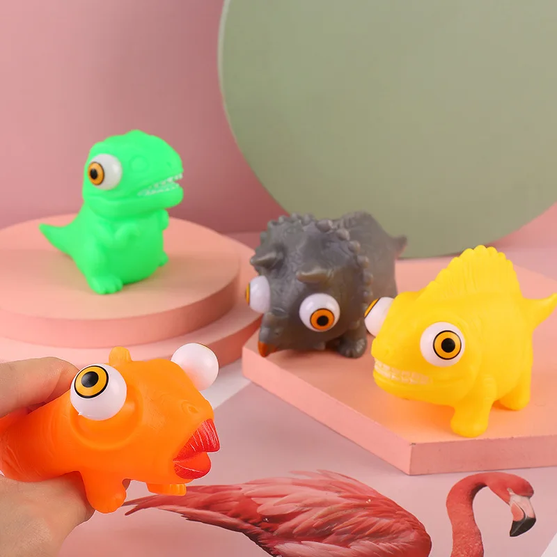 

Мягкая игрушка-антистресс: милый динозавр с моргающими глазами для снятия стресса, абстрактный мягкий липкий сквиши, забавный подарок J91