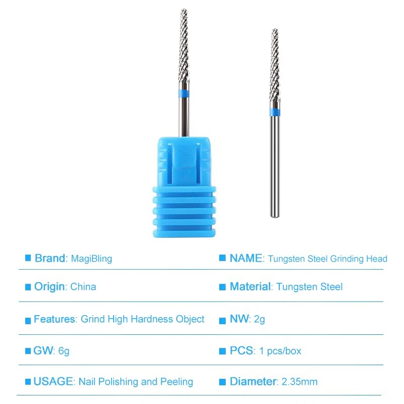 Ausverkauf! Fräser, Schleifwerkzeug, Nagelbohrer, Hartmetall-Nagelbit für Maniküre, Pediküre, Nägel, elektrische Nagelfeile, Zubehör, Werkzeuge 3/32" – Detail 9
