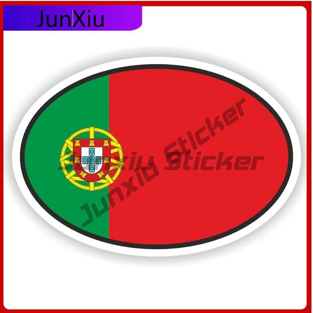 

Portugal Flag Oval Sticker Anti Scratch Exterior Camping Decals Waterproo Stickers Motorcycle Suv Bumper Sticker Decoration Acce