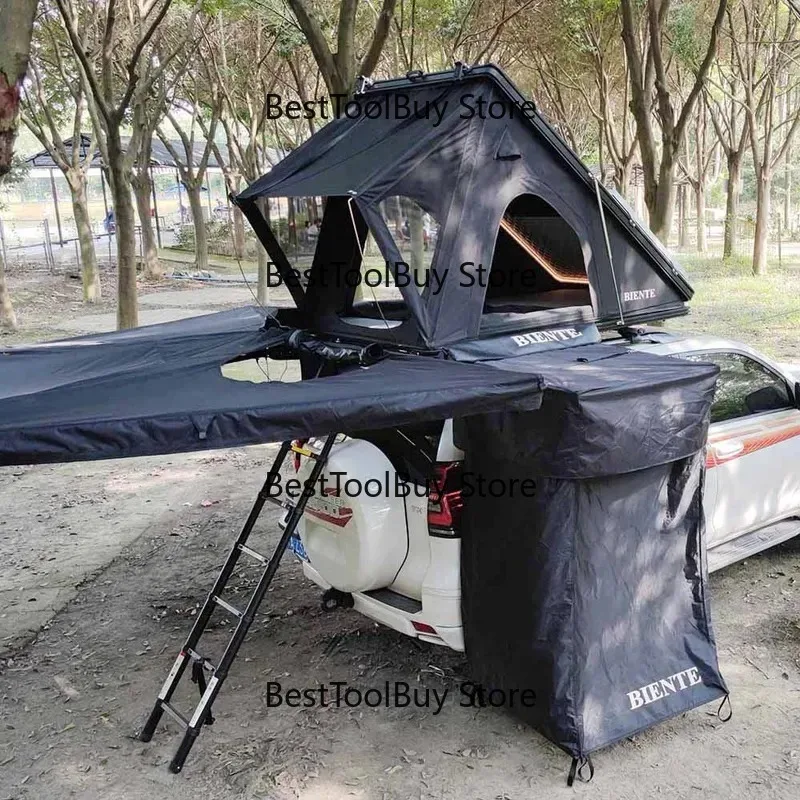 Overland Accessories 3-4 Person Hard Shell Roof Top Tent 4X4 Tente De Toit Rigide Camping Rooftop Tent For