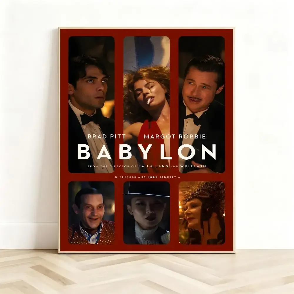 Glamorous Movie B‑Babylon Poster Classic Self-Adhesive PP Wall Sticker for Living Room Bar Decor Gift