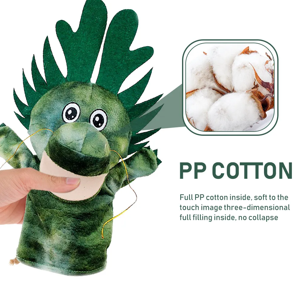 

Cartoon Dragon Hand Puppet Parent Child Interactive Plaything Storytelling Imaginative Role Play Reward Gift for Kids