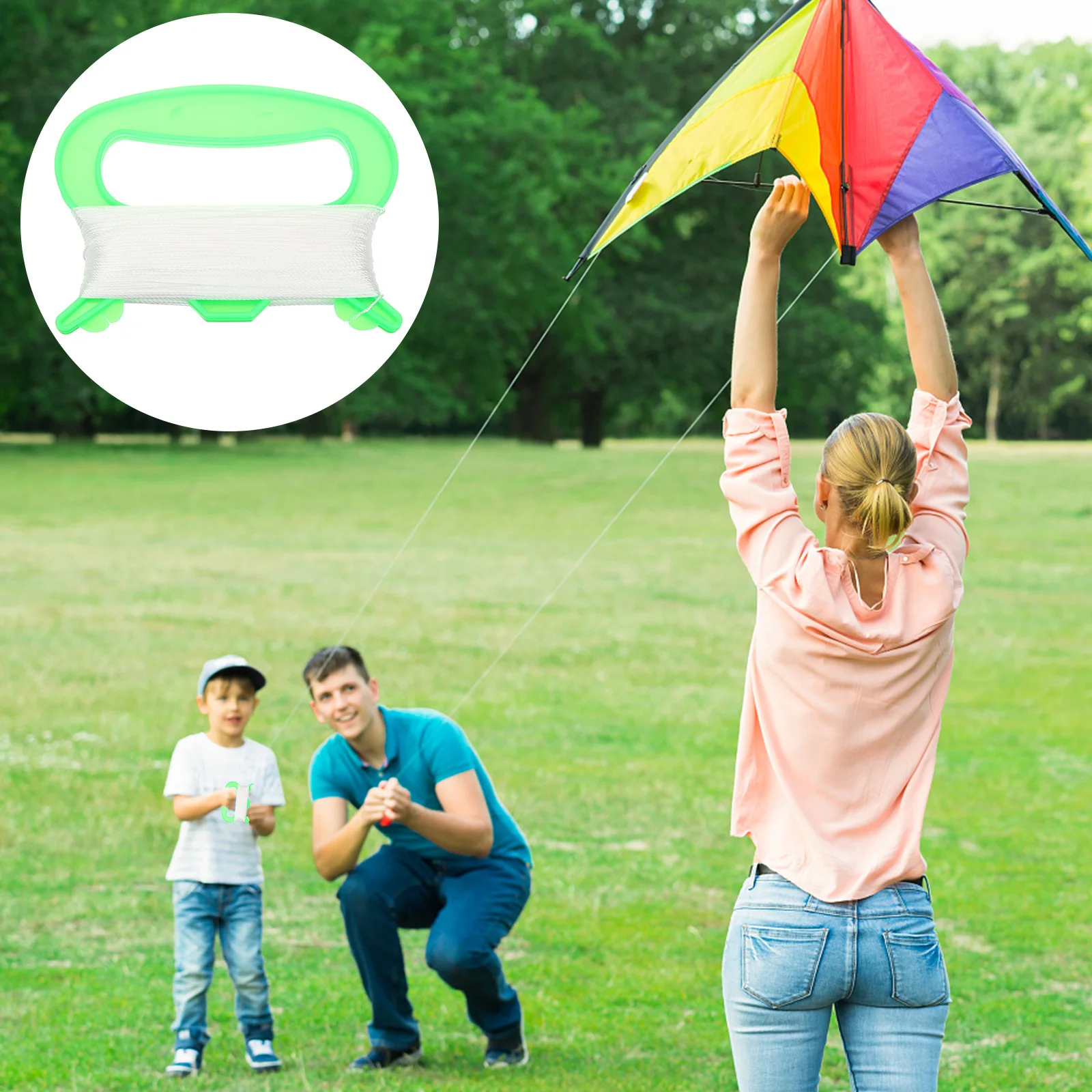 8 قطع من مقبض الطائرة الورقية مع سلسلة من مادة ممتازة وآمنة ومتينة للاستخدام لفترة طويلة في الهواء الطلق، ملحق طائرة ورقية صغيرة