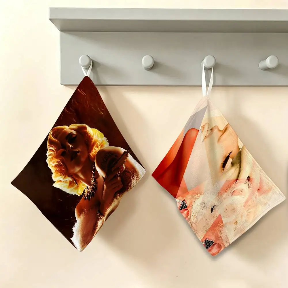 Singer L-Lady G-Gaga Reusable Hanging Kitchen Towel, Polyester Cotton Soft Fabric for Office Home Daily Life