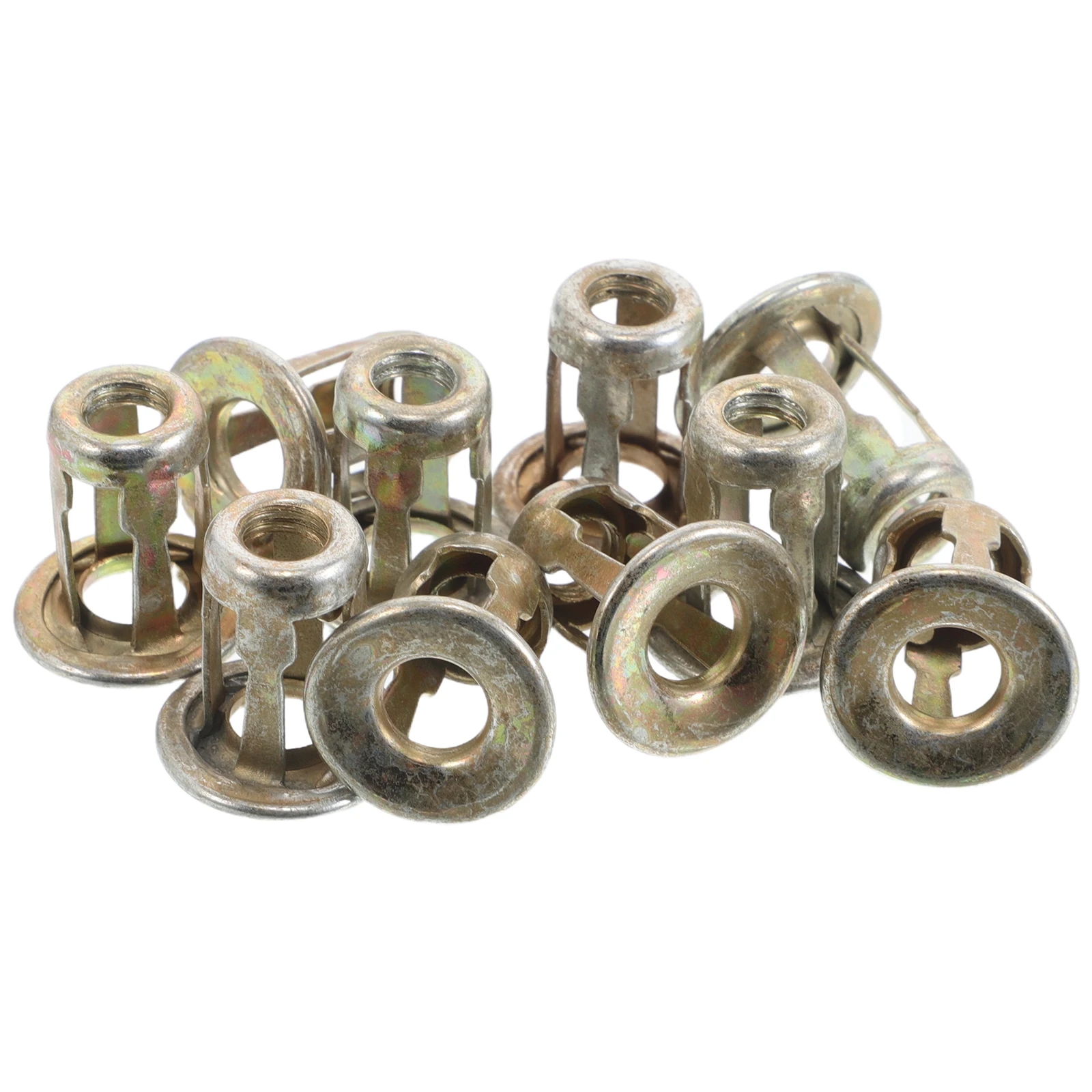 

10pcs License Plate Fasteners Metal Buckles Fixing Accessories Automotive Durable Secure Easy Installation Vehicle Compatible