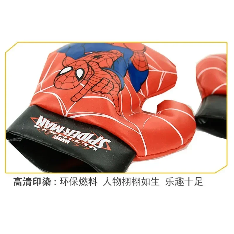 Juego de guantes de boxeo Marvels para niños, Mini guante de boxeo de Spider Man, juguete deportivo de dibujos animados de Anime, entrenamiento físico, regalo de cumpleaños para niños y niñas