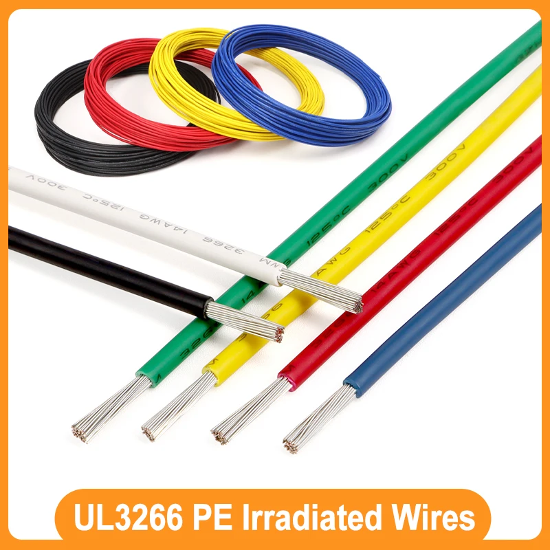 

1/5M 30 28 26 24 22 20 18 16 14 12AWG UL3266 PE Irradiated Wire Household Appliances Low-Smoke Halogen-Free Tinned Copper Cables