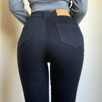 Skinny Women's Stretch Jeans Slim Fashion Korean Pencil Pants Autumn Vintage Black Gray Blue Washed Mom Jeans Leggings 3 Skinny Women's Stretch Jeans Slim Fashion Korean Pencil Pants Autumn Vintage Black Gray Blue Washed Mom Jeans Leggings 3