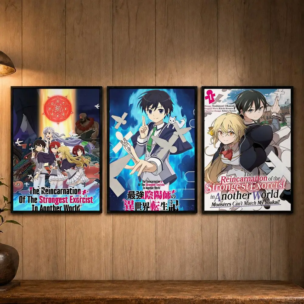 The Reincarnation of the Strongest Exorcist in Another World Anime Poster Self Adhesive Wall Art White Kraft Paper Home Decor