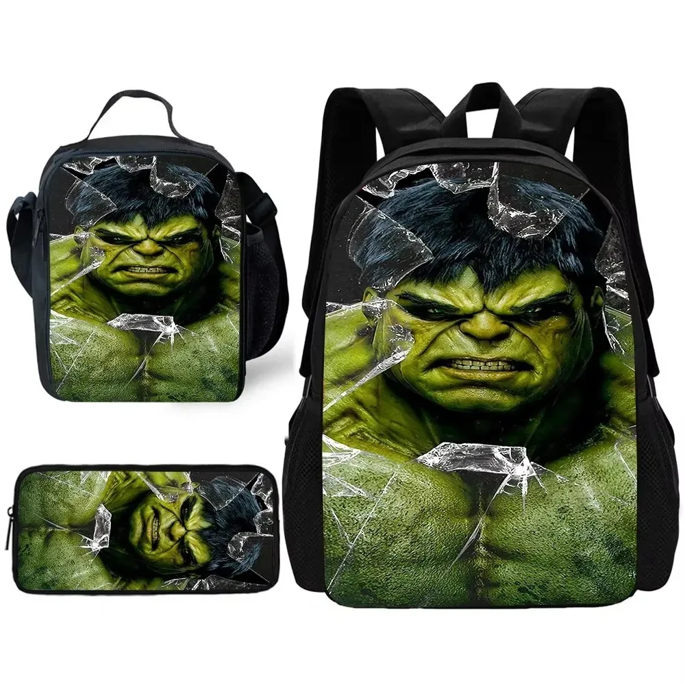 

Детский школьный рюкзак M-marvels Super Heroes H-Hulks с сумками для обеда, сумками-карандашами, школьными сумками для мальчиков и девочек, лучший подарок