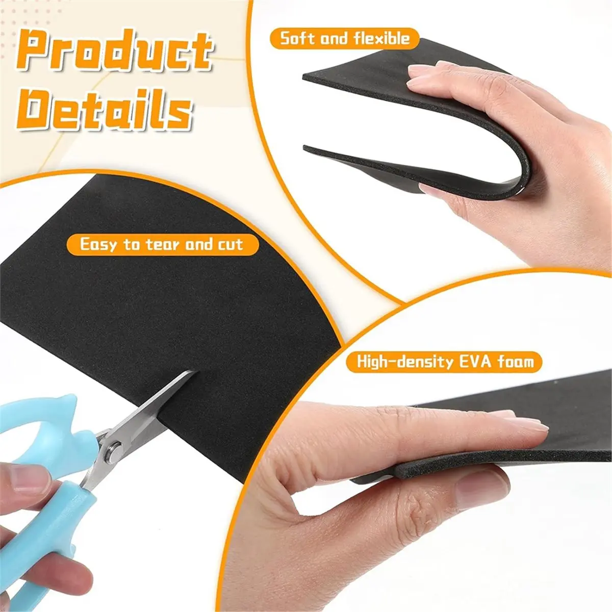 

【BAAQ】 32 шт., пенопласт для вышивания толщиной 3 мм, листы пенопласта EVA 5,9x8,26 дюйма, пышная пена для вышивания, пенопластовая бумага для рукоделия 3D-вышивки