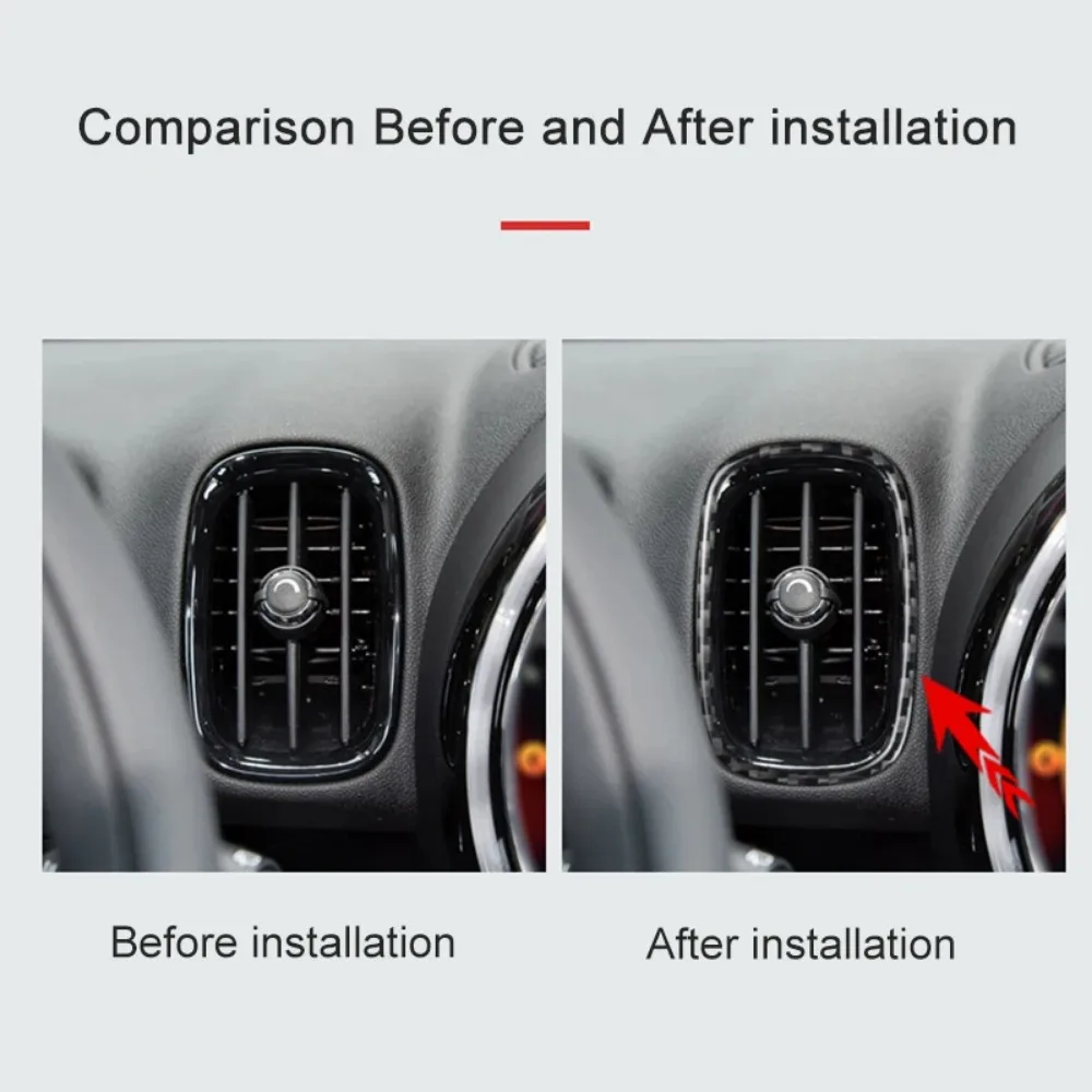 ألياف الكربون سيارة تكييف الهواء تنفيس شواء ، صف الرياح ، منفذ لوحة لسيارات BMW MINI F54 F55 F56 F60 ، اكسسوارات السيارات ، حقيقية ، 4 قطعة