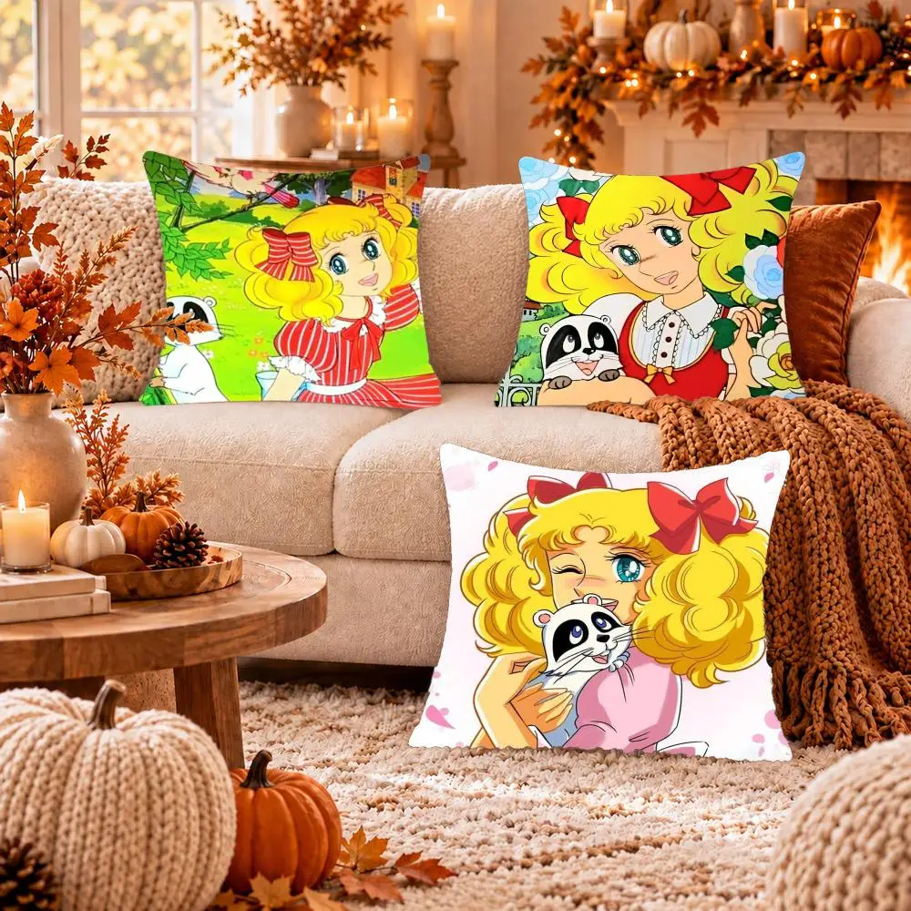 Art Summer Hand-Painted Lemon Cushion Cover Soft Plush Cushion Case Throw Pillowcase Cozy Home Sofa Bed Living Room Decor