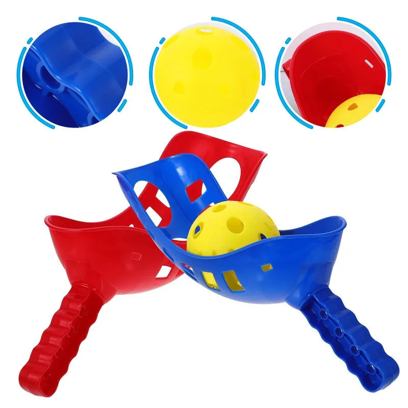 Creative Funny Ball Toys Sets Summer Outdoor Games Throw and Catch Kids Sports Toys Toss Scoop Kids Toys Launcher