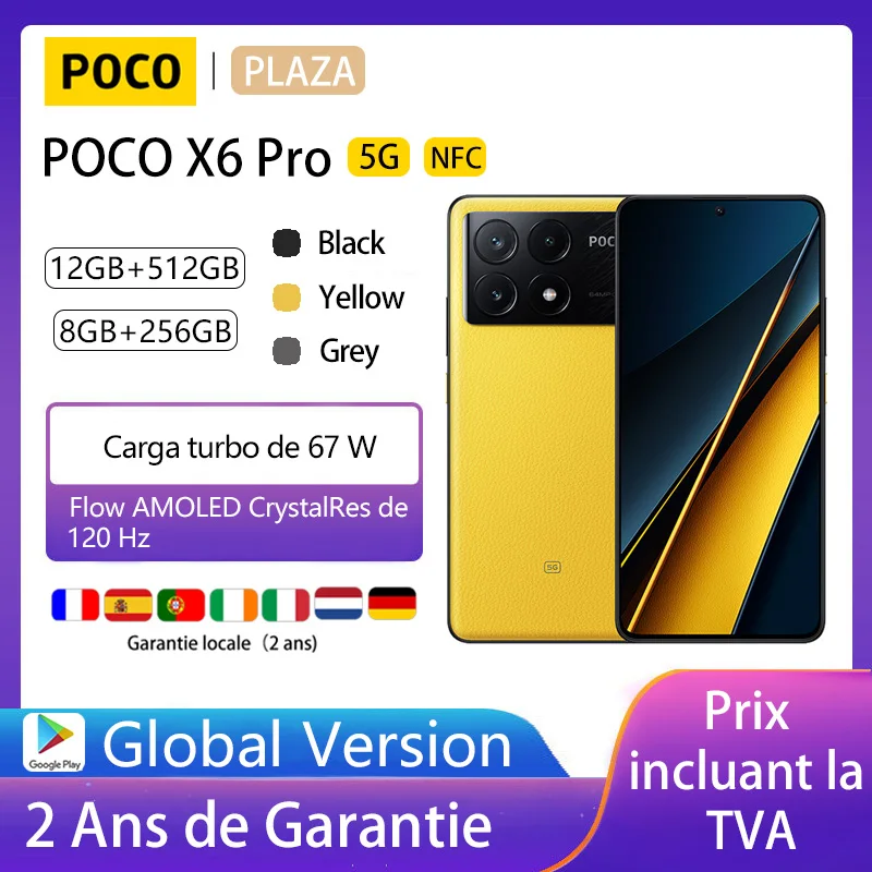 POCO X6 Pro 5G Global Version Smartphone Dimensity 8300-Ultra 6.67