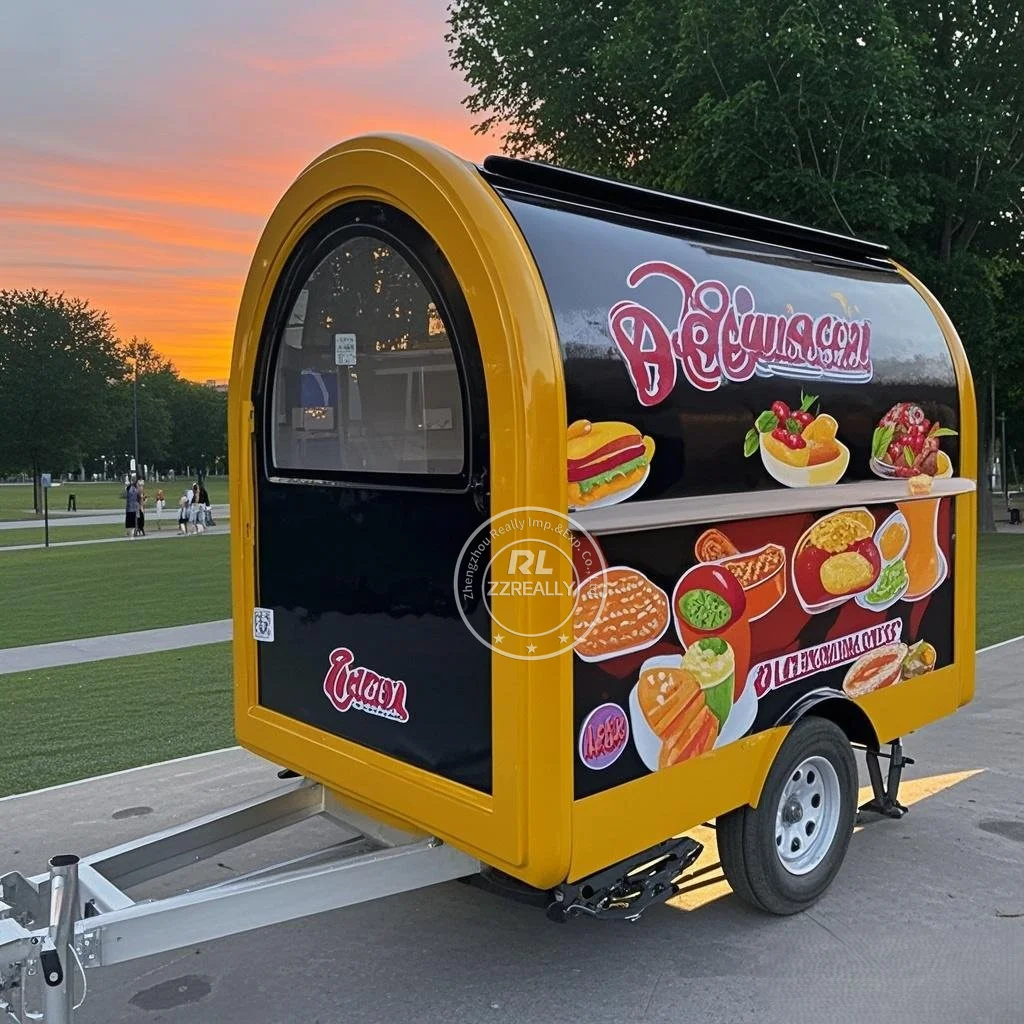 Catering Truck Mobile Dining Car Ice Cream Food Cart Trailer Outdoor Street Mobile Fast Food Cart For Sale