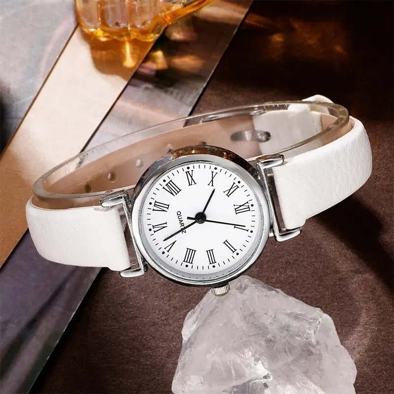 2023 Fashion Women Watch Round Dial Classic Ladise Watches Women Simple Clock For Female Gift Relogio Feminino Jewelry Set