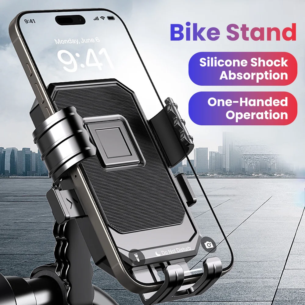 NEW Motorcycle Mobile Phones Stand For Electric Bicycle Sport Cycling 360° Adjustable Shockproof Riding Universal Phones Holder