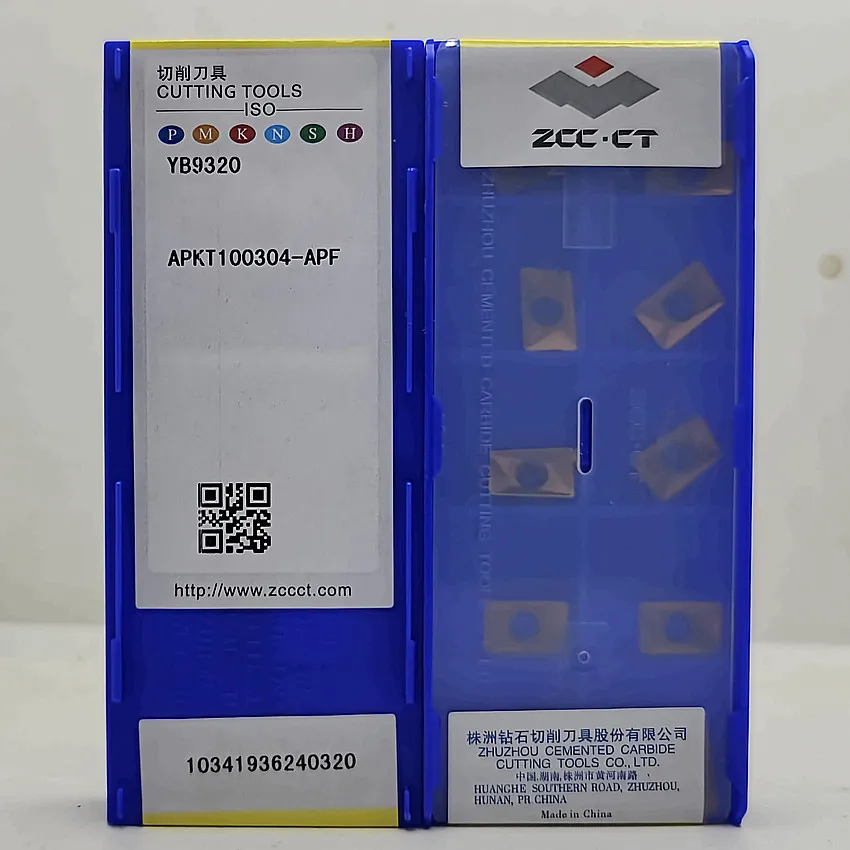 

APKT100304-APF YB9320 APKT100304-APF ZCC.CT APKT100304 CNC blade carbide inserts Milling inserts For Stainless steel 10pcs/box
