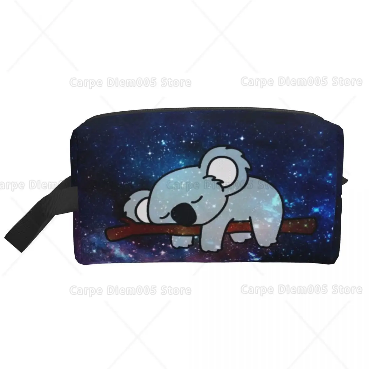 Sleepy Koala Galaxy Print Cosmestic Travel Bag Women Makeup Bag Portable Travel Stuff Bag Zipper Toiletry Pouch