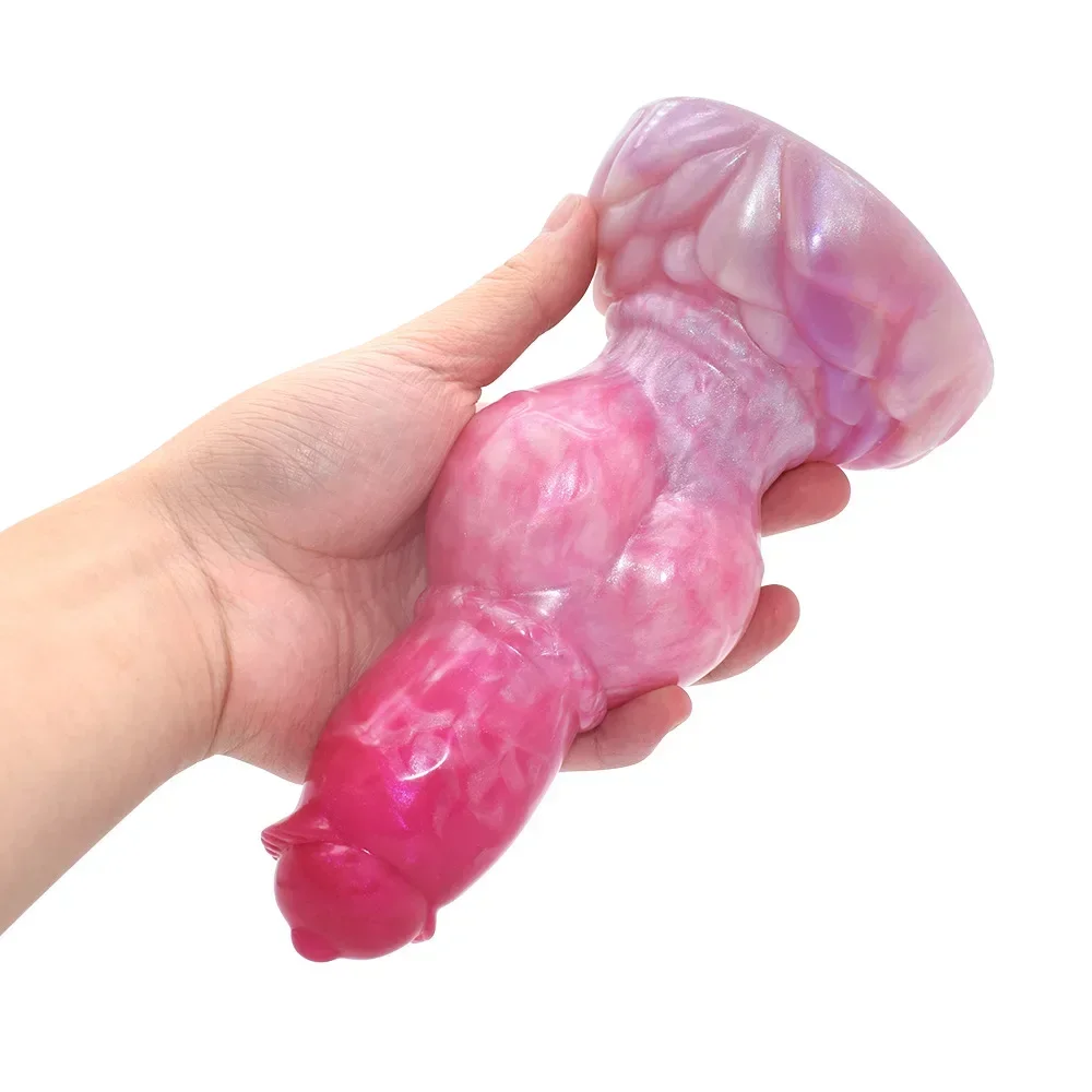 New Huge Dog Dildos Soft Silicone Anal Dildo with Powerful Suction Cup Realistic Dog Dick Animals Penis Lesbian Tools for women