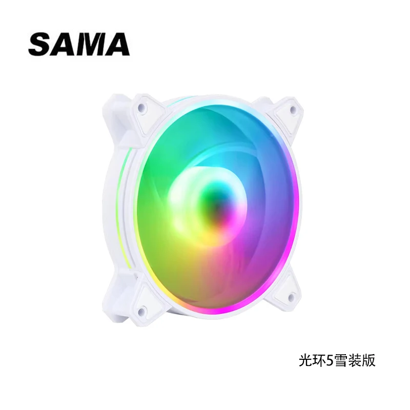 SAMA 3pcs/Set  33.1CFM 120mm Case Fans AURA 120mm Gamer Cabinet Cooling 5V 3PIN A-RGB Computer Case Air Radiator view 3