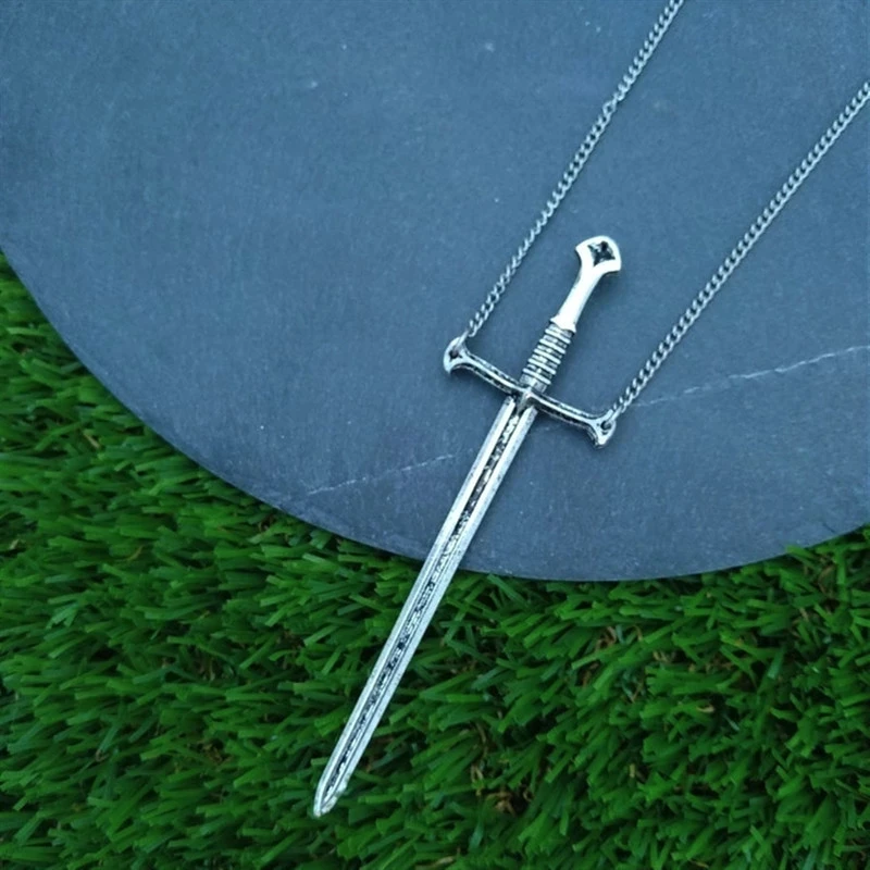 Sword Necklace,crescent Sword Necklace Gothic Jewelry Sword Jewelry, Dark Academia,medieval Sword,dark Romance,victorian Gothic