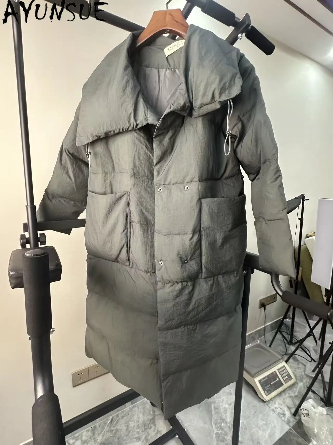 AYUNSUE Winter Jacket Women Clothes Mid-length Parkas Woman Cotton Coats Unique Coat Promotion Minor Flaws No Refund No Exchange