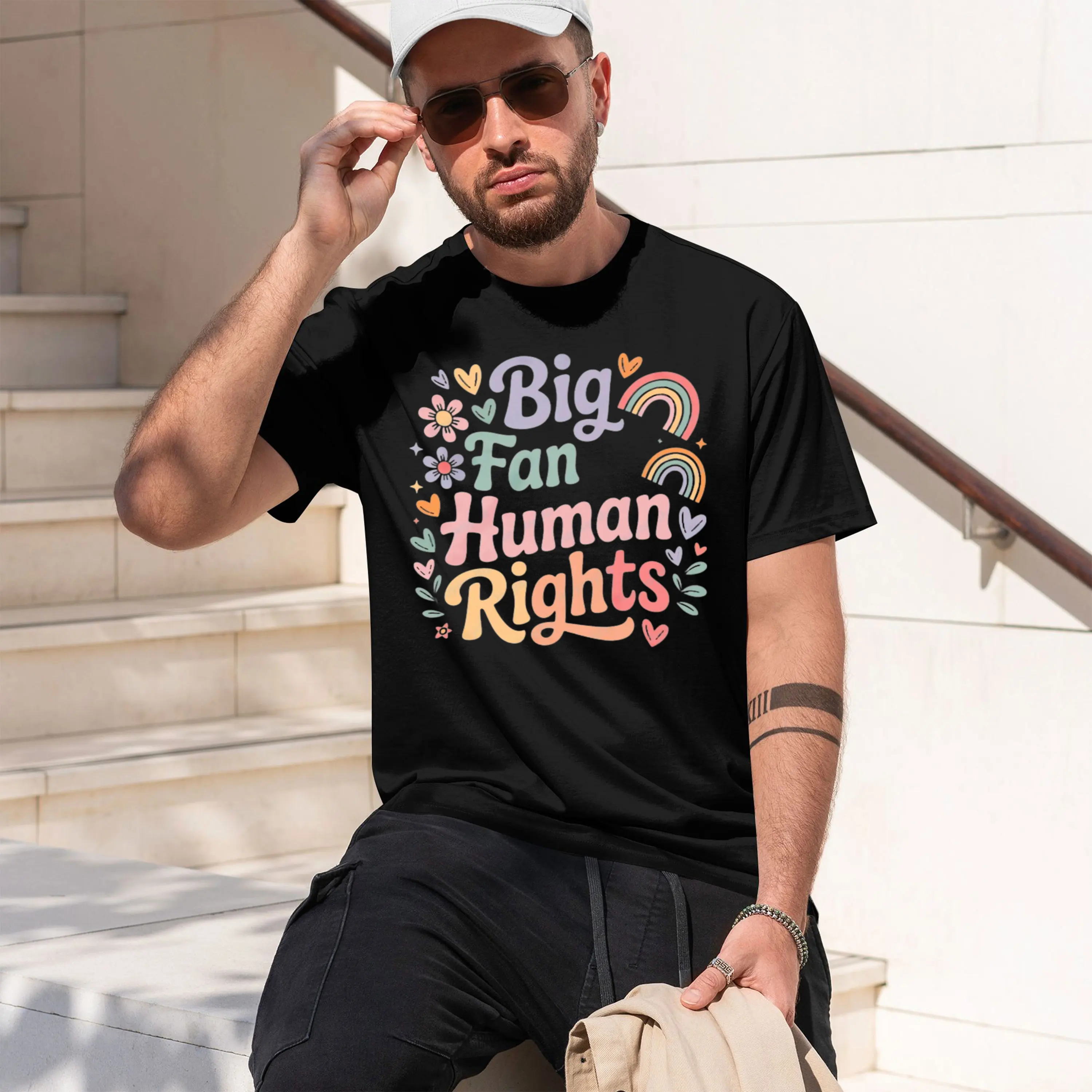 Big Fan of Human Rights Pastel Hes T-Shirt – Unisex Grh Tee, Ideal for Kindn Women Clothes 2026 New Model Short-sleeve crewneck