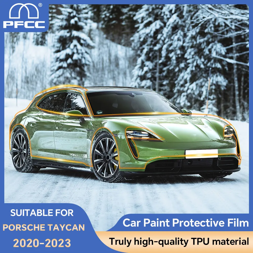 PPF for Porsche Taycan 2020 2021 2022 2023 8.5Mil Pre Cut Transparent Car Paint Protection Film Car Wrap Protect Clear Sticker