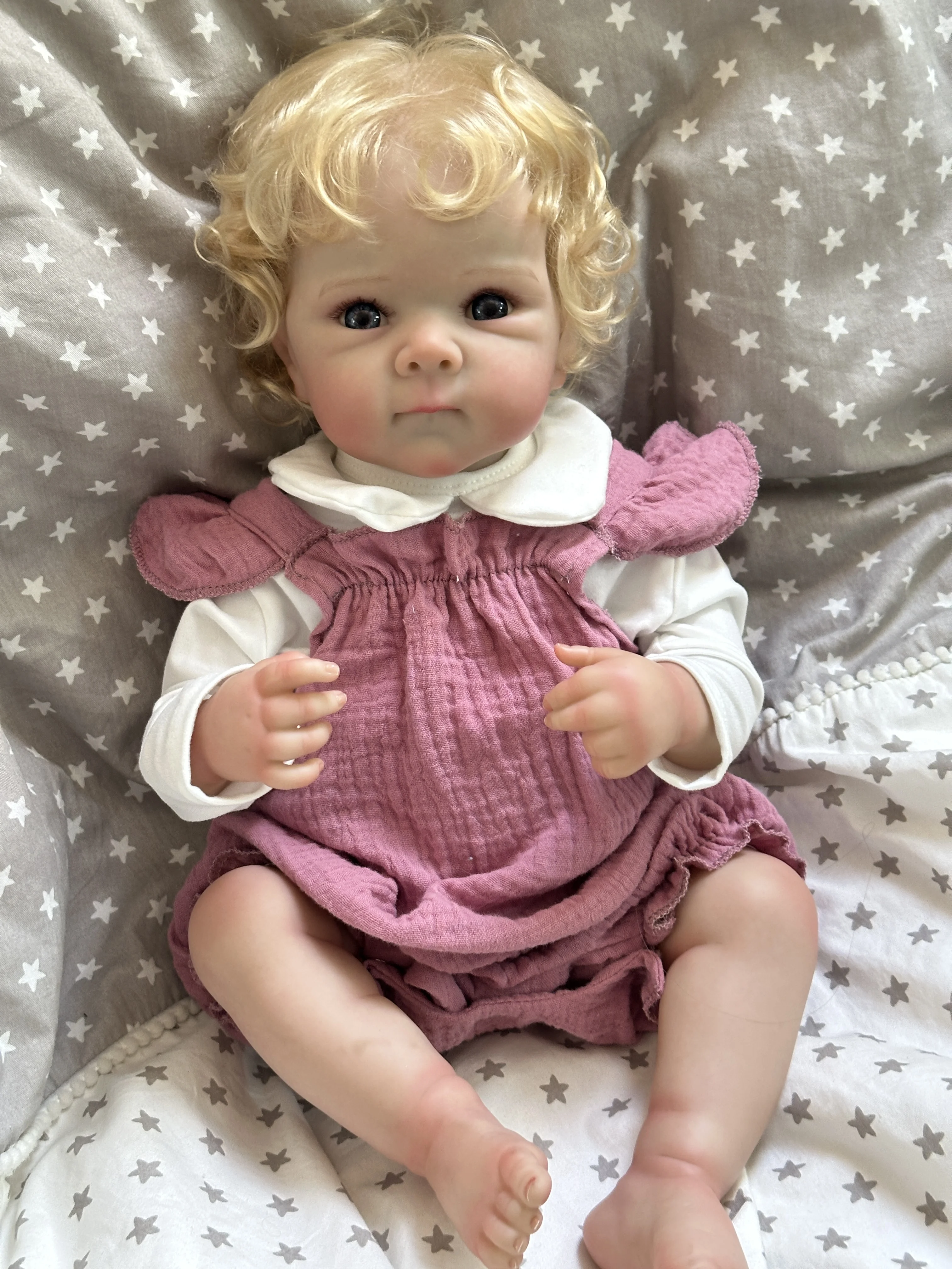 Cokela 20 pollici/50 cm Vera bambola del bambino Real Soft Touch Baby Realistica bambola del bambino rinato del silicone con capelli artificiali impiantati a mano