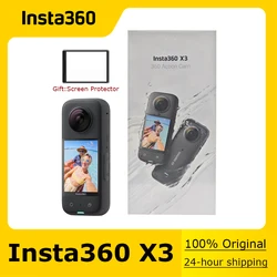 Insta360 X3 – Wasserdichte 360-Action-Kamera mit 1/2 Zoll 48 MP-Sensoren, 5,7 K 360 aktivem HDR-Video, 72 MP 360 Foto, 4K-Einzelobjektiv