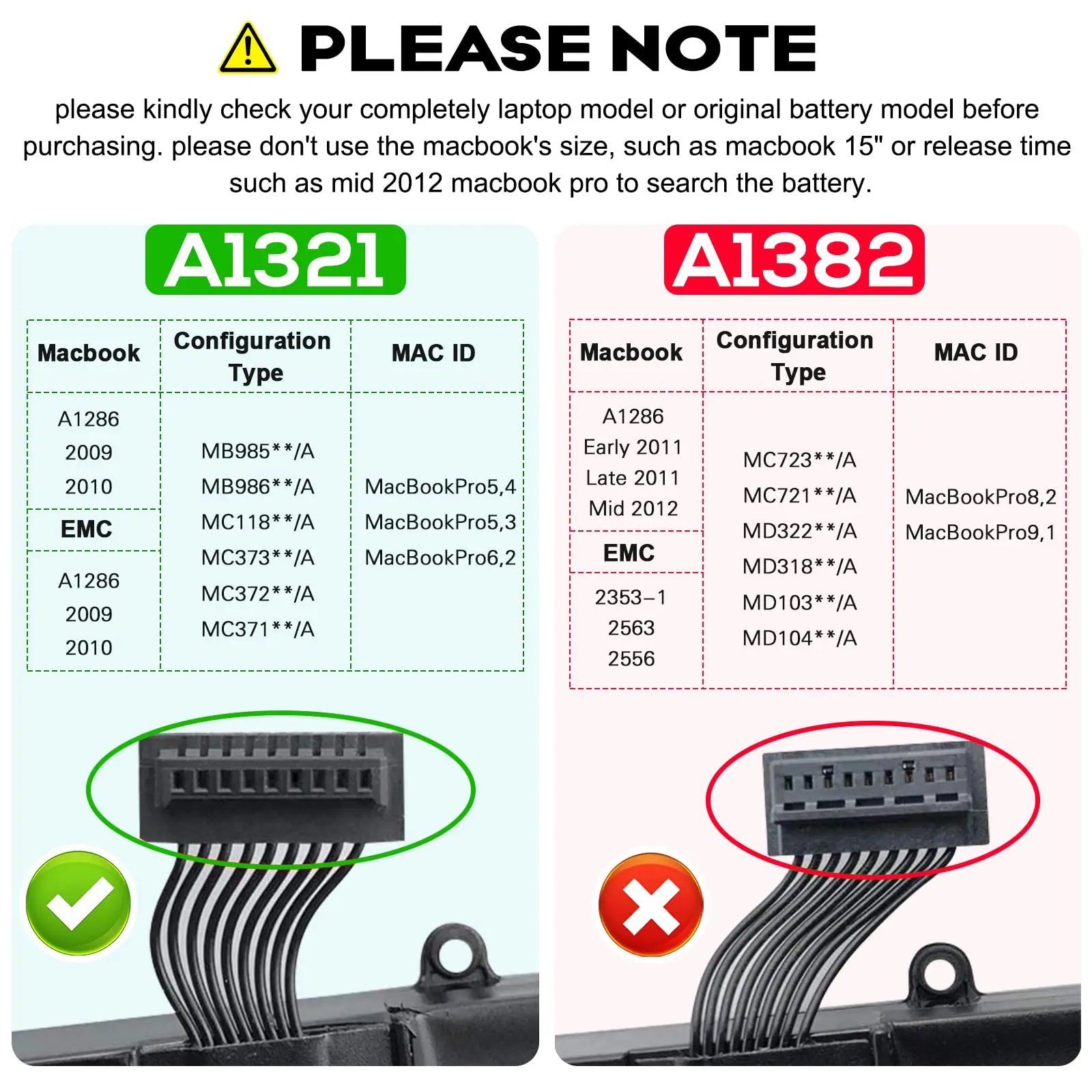 Imagem -02 - Bateria do Portátil para Macbook Pro A1321 A1286 Mc371ll Mid 2009 Mid 2010 Substituição 15 Polegadas A1321 A1286