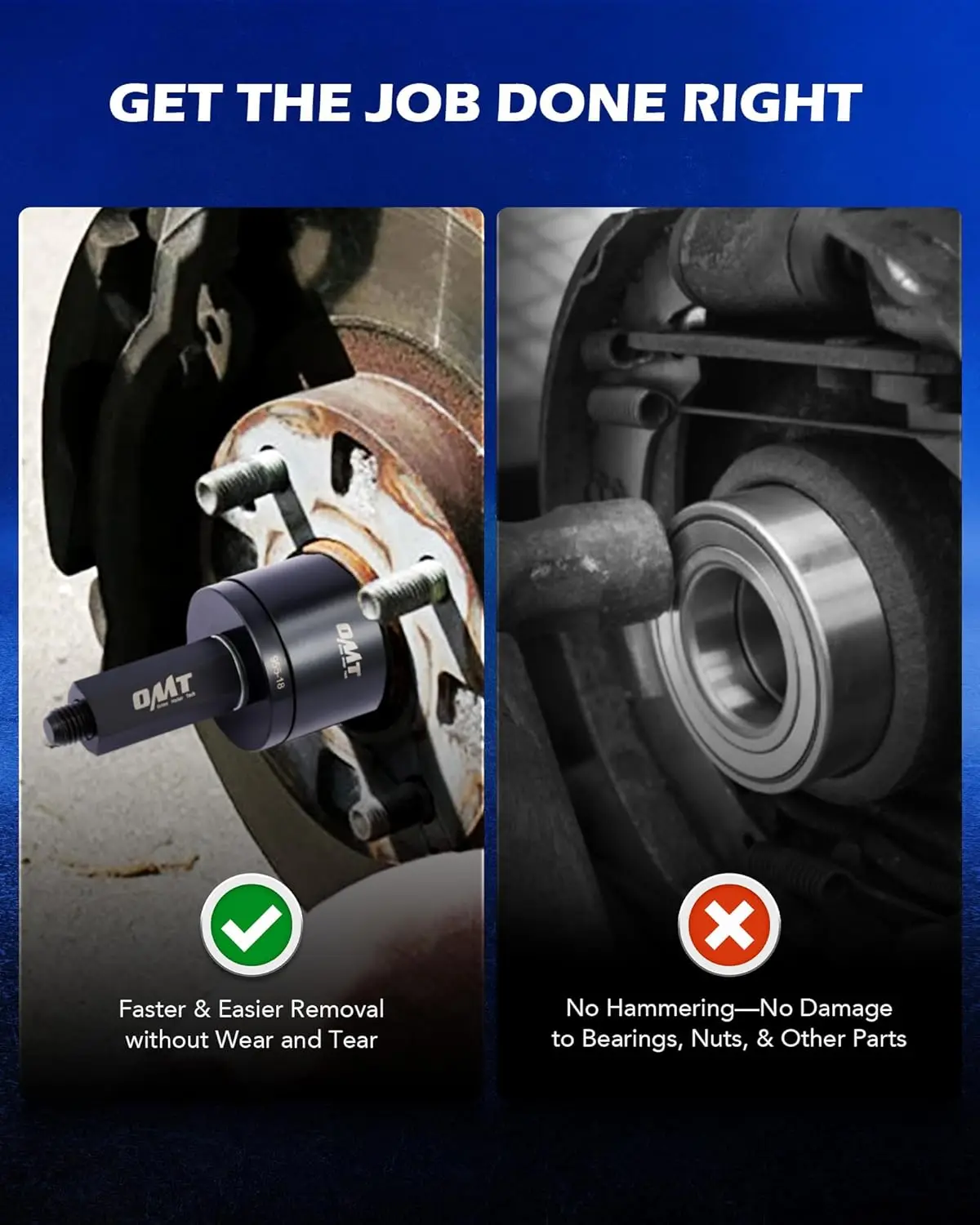 24pc Front Wheel Bearing Press Kit with Sliding Screws, Universal Bushings & Storage Case for Easy Removal & Installation