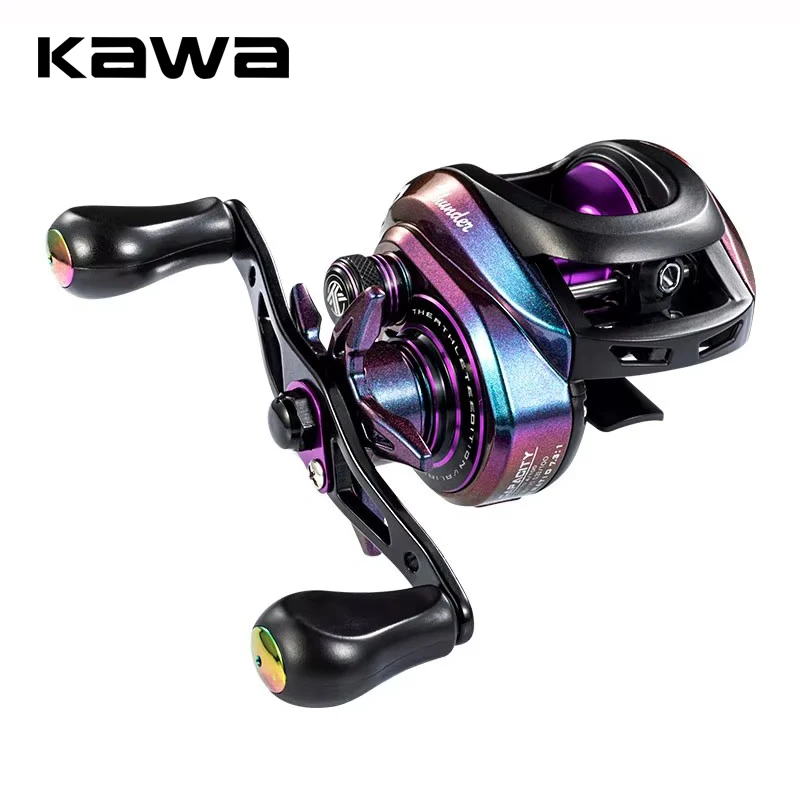 

Kawa 1pc Fishing Baitcast Reel Aluminum Two Spools Wheel Max Drag 8kg 7+1Bearings Ratio 7.3:1 Brass Main Gear Shaft Alloy Handle